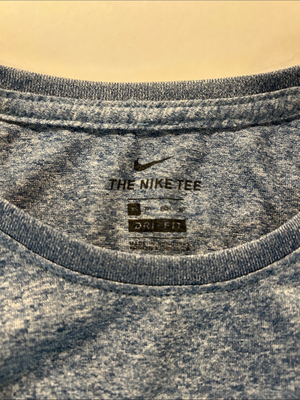 Nike Heathered Blue Tank Top with White Swoosh - Picture 2 of 3